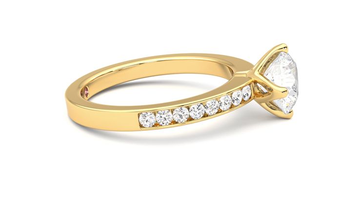 Taylor & Hart Cosmic Round Engagement Ring 360 degree image 9
