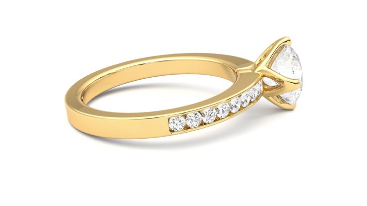 Taylor & Hart Cosmic Round Engagement Ring 360 degree image 10