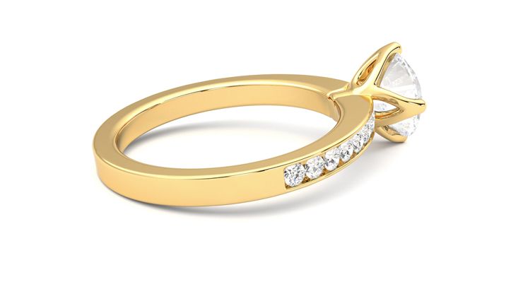 Taylor & Hart Cosmic Round Engagement Ring 360 degree image 11