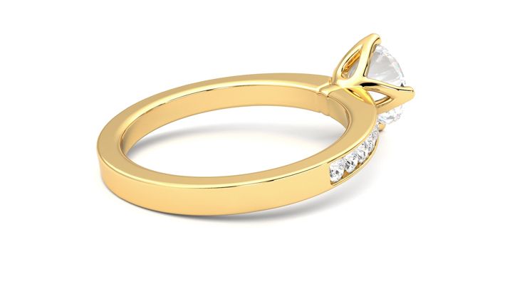 Taylor & Hart Cosmic Round Engagement Ring 360 degree image 12
