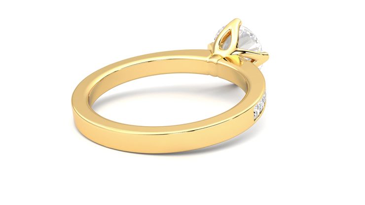 Taylor & Hart Cosmic Round Engagement Ring 360 degree image 13