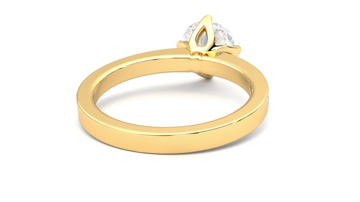 Taylor & Hart Cosmic Round Engagement Ring 360 degree image 14