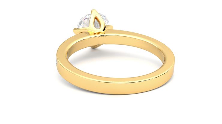 Taylor & Hart Cosmic Round Engagement Ring 360 degree image 16