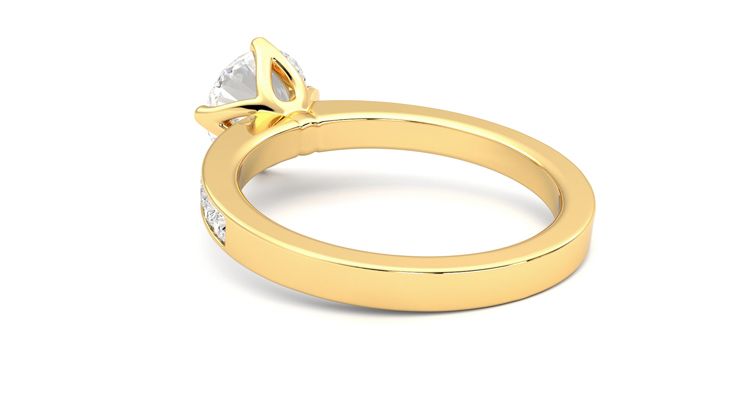 Taylor & Hart Cosmic Round Engagement Ring 360 degree image 17