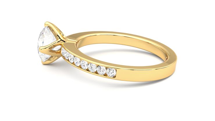 Taylor & Hart Cosmic Round Engagement Ring 360 degree image 20