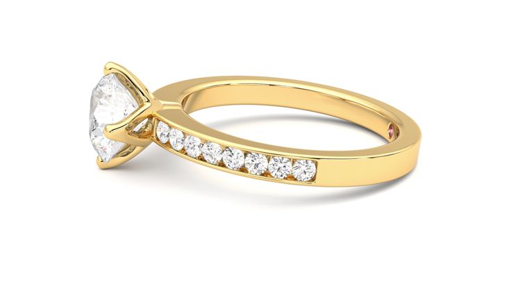 Taylor & Hart Cosmic Round Engagement Ring 360 degree image 21