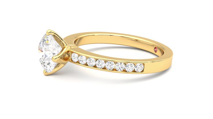 Taylor & Hart Cosmic Round Engagement Ring 360 degree image 22