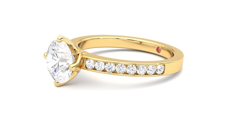 Taylor & Hart Cosmic Round Engagement Ring 360 degree image 23