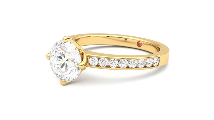 Taylor & Hart Cosmic Round Engagement Ring 360 degree image 24