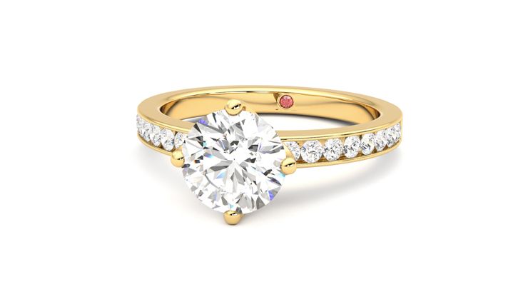Taylor & Hart Cosmic Round Engagement Ring 360 degree image 27