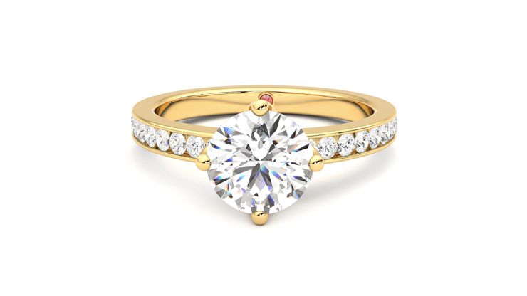 Taylor & Hart Cosmic Round Engagement Ring 360 degree image 29