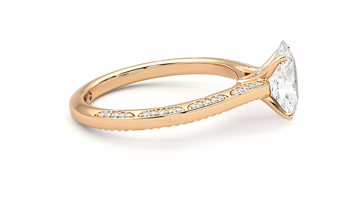 Taylor & Hart Crush Oval Engagement Ring 360 degree image 9