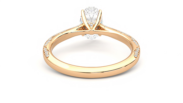 Taylor & Hart Crush Oval Engagement Ring 360 degree image 15