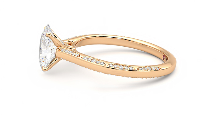 Taylor & Hart Crush Oval Engagement Ring 360 degree image 21