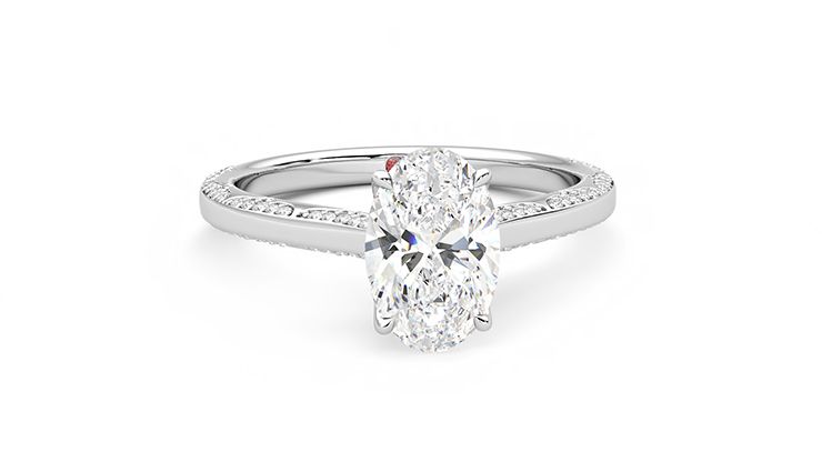 Taylor & Hart Crush Oval Engagement Ring 360 degree image 2