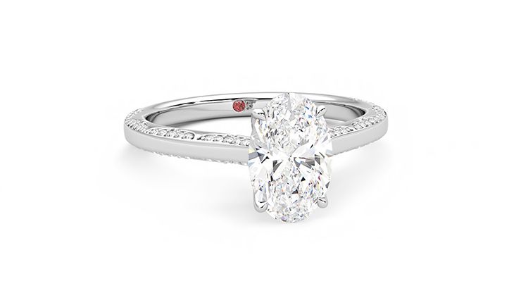 Taylor & Hart Crush Oval Engagement Ring 360 degree image 3