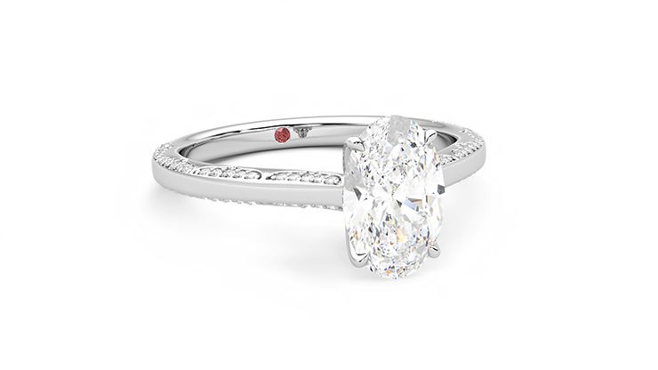 Taylor & Hart Crush Oval Engagement Ring 360 degree image 4