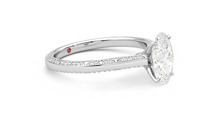 Taylor & Hart Crush Oval Engagement Ring 360 degree image 7