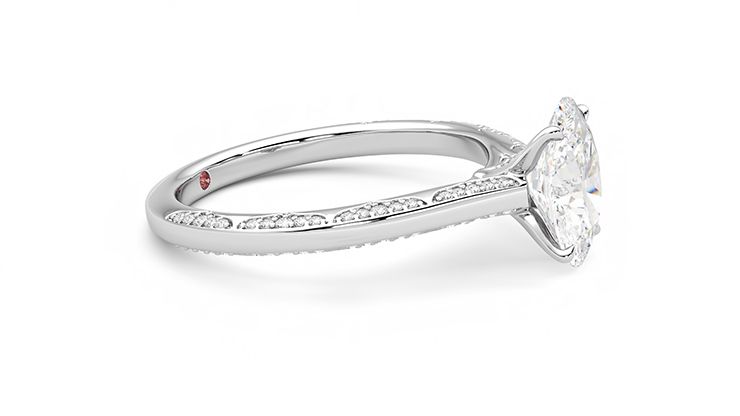Taylor & Hart Crush Oval Engagement Ring 360 degree image 8