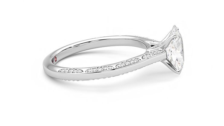 Taylor & Hart Crush Oval Engagement Ring 360 degree image 9