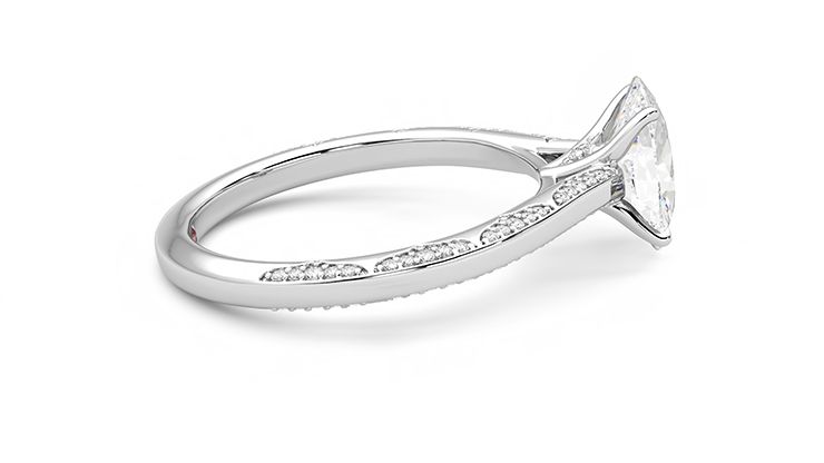 Taylor & Hart Crush Oval Engagement Ring 360 degree image 10