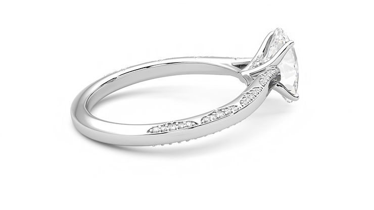 Taylor & Hart Crush Oval Engagement Ring 360 degree image 11