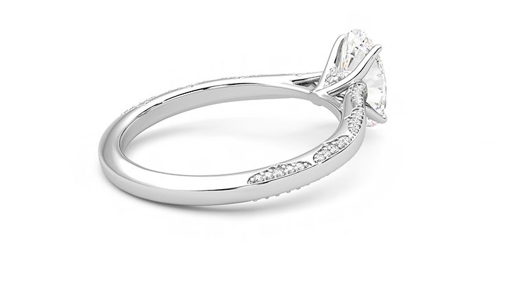 Taylor & Hart Crush Oval Engagement Ring 360 degree image 12