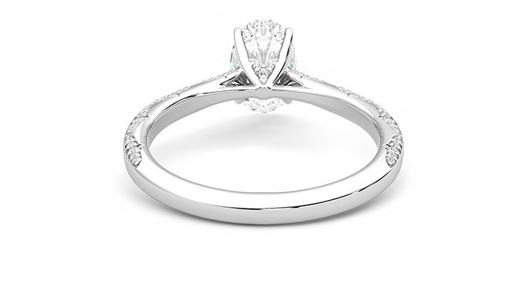 Taylor & Hart Crush Oval Engagement Ring 360 degree image 15