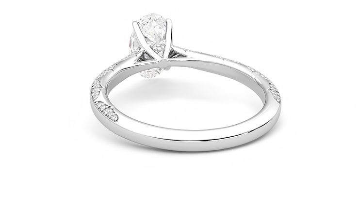 Taylor & Hart Crush Oval Engagement Ring 360 degree image 16