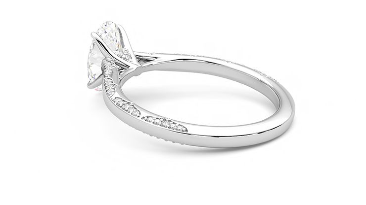 Taylor & Hart Crush Oval Engagement Ring 360 degree image 18