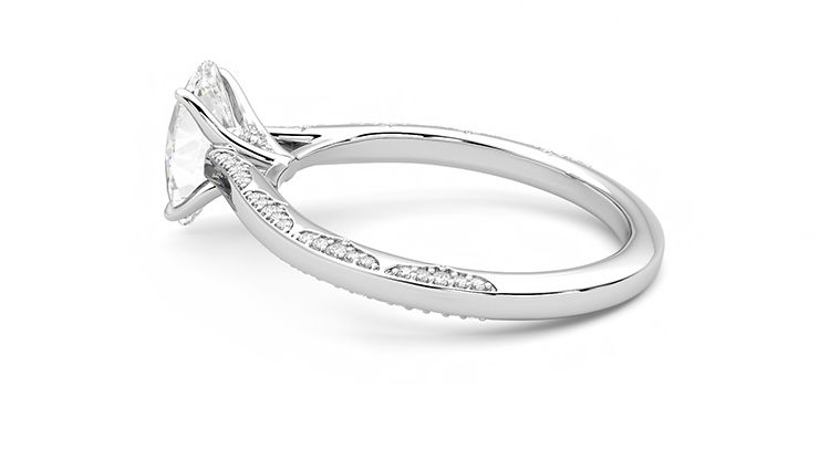 Taylor & Hart Crush Oval Engagement Ring 360 degree image 19