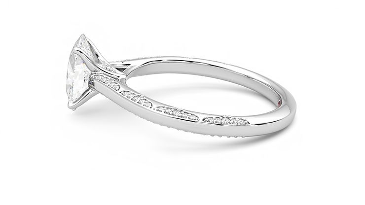 Taylor & Hart Crush Oval Engagement Ring 360 degree image 20