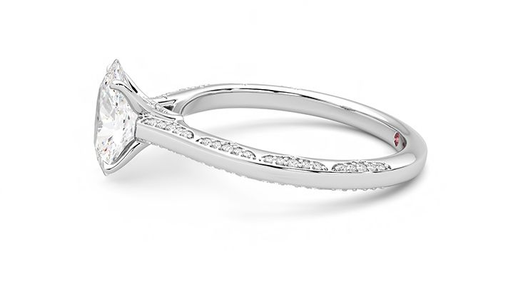 Taylor & Hart Crush Oval Engagement Ring 360 degree image 21