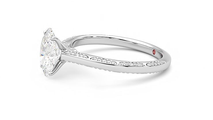 Taylor & Hart Crush Oval Engagement Ring 360 degree image 22