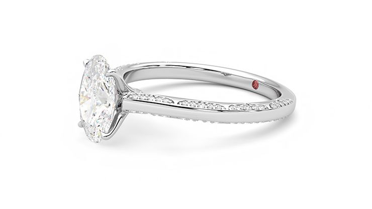 Taylor & Hart Crush Oval Engagement Ring 360 degree image 23