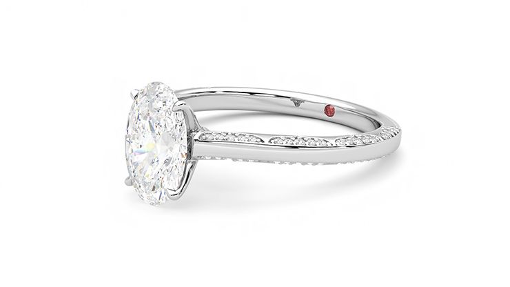Taylor & Hart Crush Oval Engagement Ring 360 degree image 24