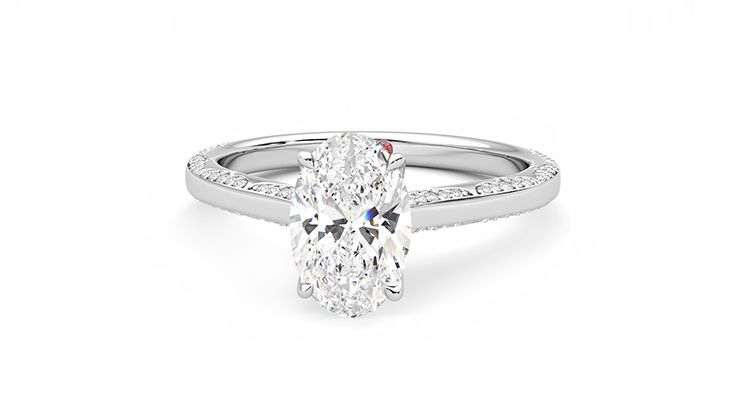 Taylor & Hart Crush Oval Engagement Ring 360 degree image 28