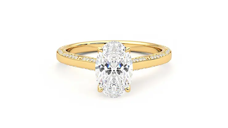 Taylor & Hart Crush Oval Engagement Ring 360 detail 01