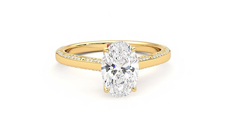 Taylor & Hart Crush Oval Engagement Ring 360 degree image 2