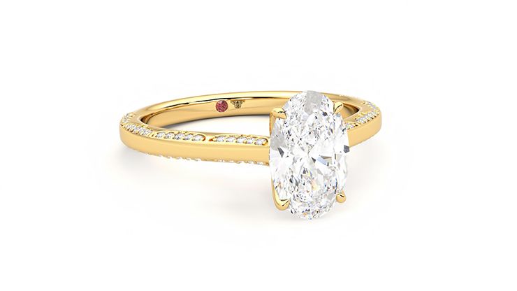 Taylor & Hart Crush Oval Engagement Ring 360 degree image 4