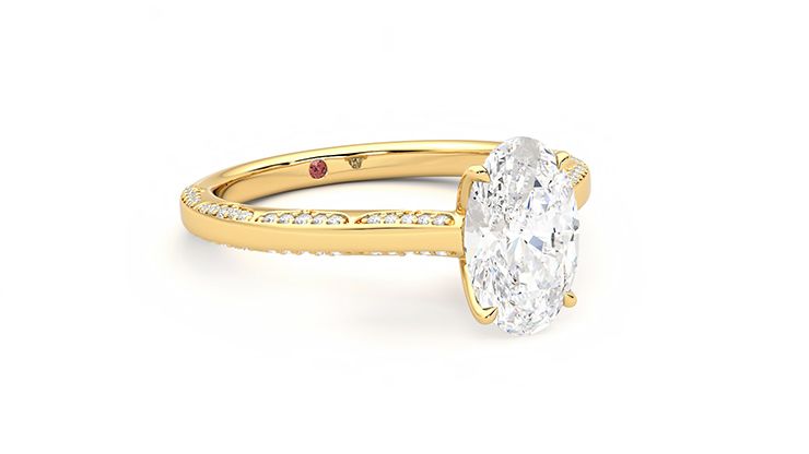 Taylor & Hart Crush Oval Engagement Ring 360 degree image 5