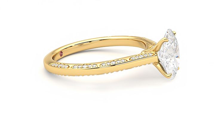 Taylor & Hart Crush Oval Engagement Ring 360 degree image 8