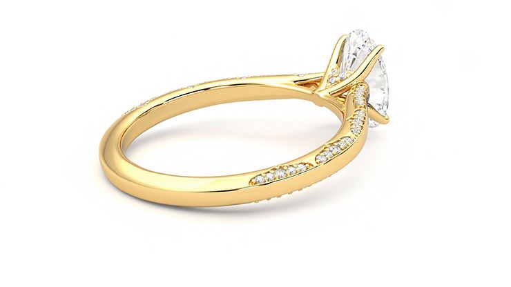 Taylor & Hart Crush Oval Engagement Ring 360 degree image 12
