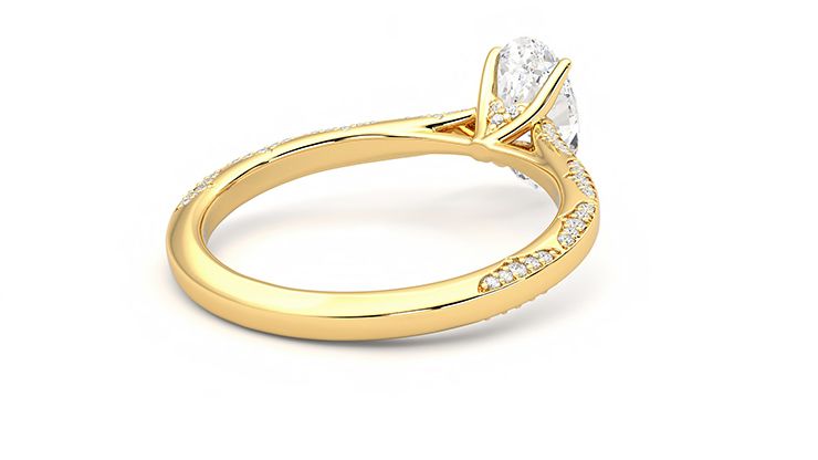 Taylor & Hart Crush Oval Engagement Ring 360 degree image 13