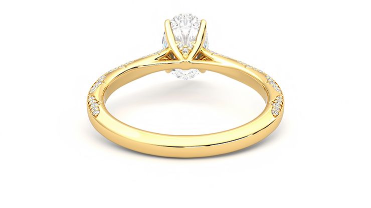 Taylor & Hart Crush Oval Engagement Ring 360 degree image 15
