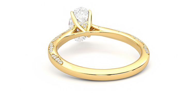 Taylor & Hart Crush Oval Engagement Ring 360 degree image 16