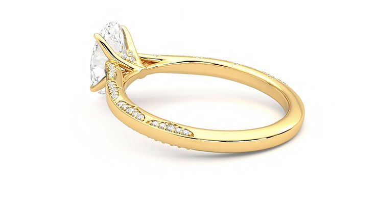 Taylor & Hart Crush Oval Engagement Ring 360 degree image 18