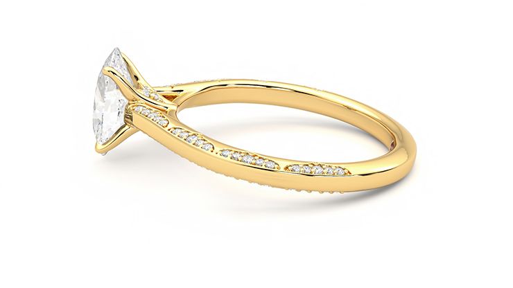 Taylor & Hart Crush Oval Engagement Ring 360 degree image 20
