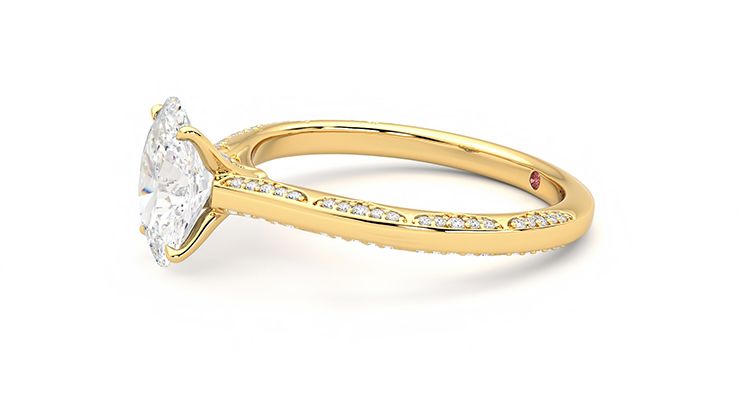 Taylor & Hart Crush Oval Engagement Ring 360 degree image 22