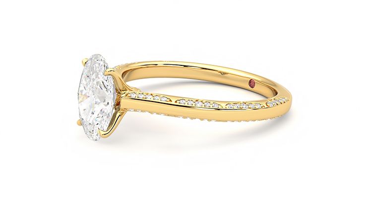 Taylor & Hart Crush Oval Engagement Ring 360 degree image 23